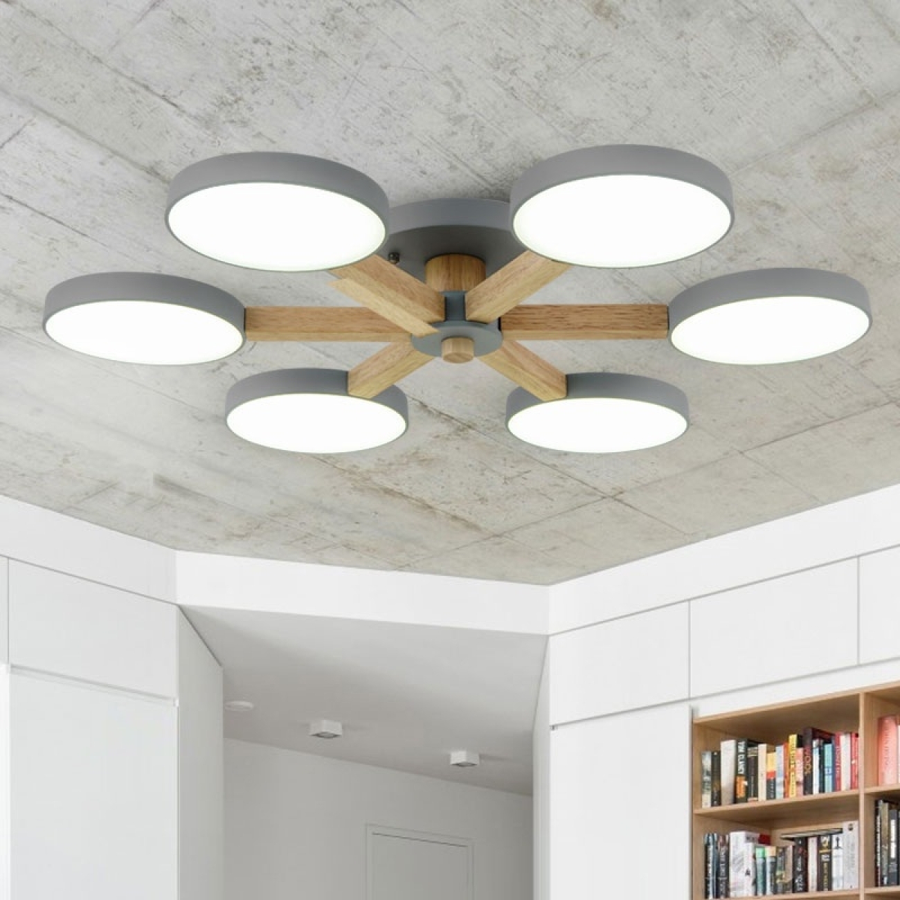 Потолочная люстра LED на штанге Turna 6 Gray By ImperiumLoft Turna01 (Умный дом, Алиса) 178337-26 — фото 2