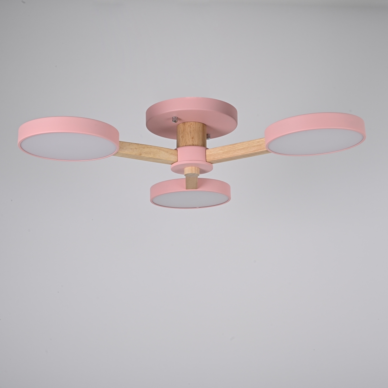 Потолочная люстра LED на штанге с пультом Turna 3 Pink By ImperiumLoft Turna01 (Умный дом, Алиса) 178333-26 — фото 4
