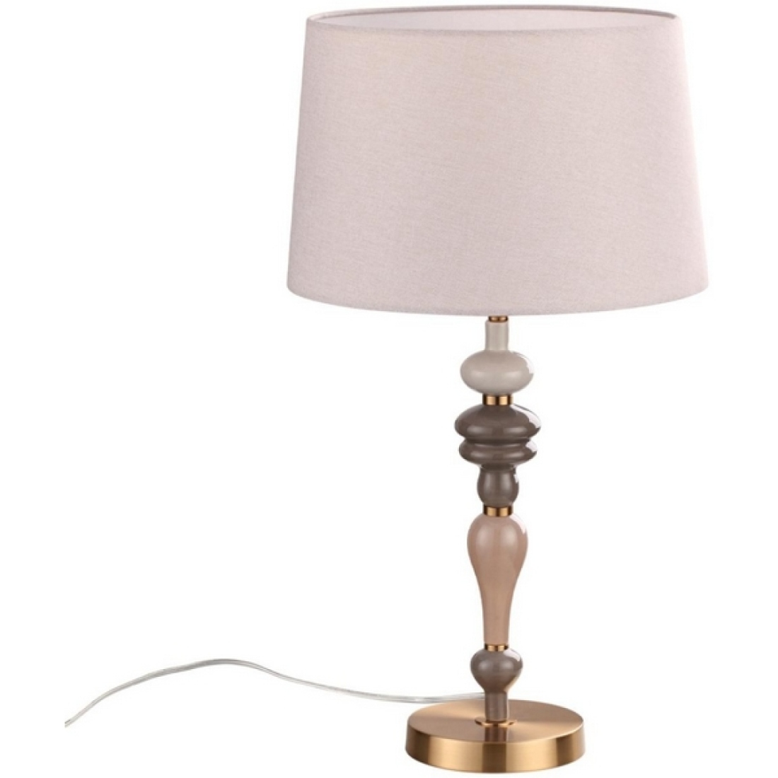 Настольная лампа Odeon Light Homi 5040/1T античн.бронза/беж.абажур/металл/керамика E27 1*60W — фото 1