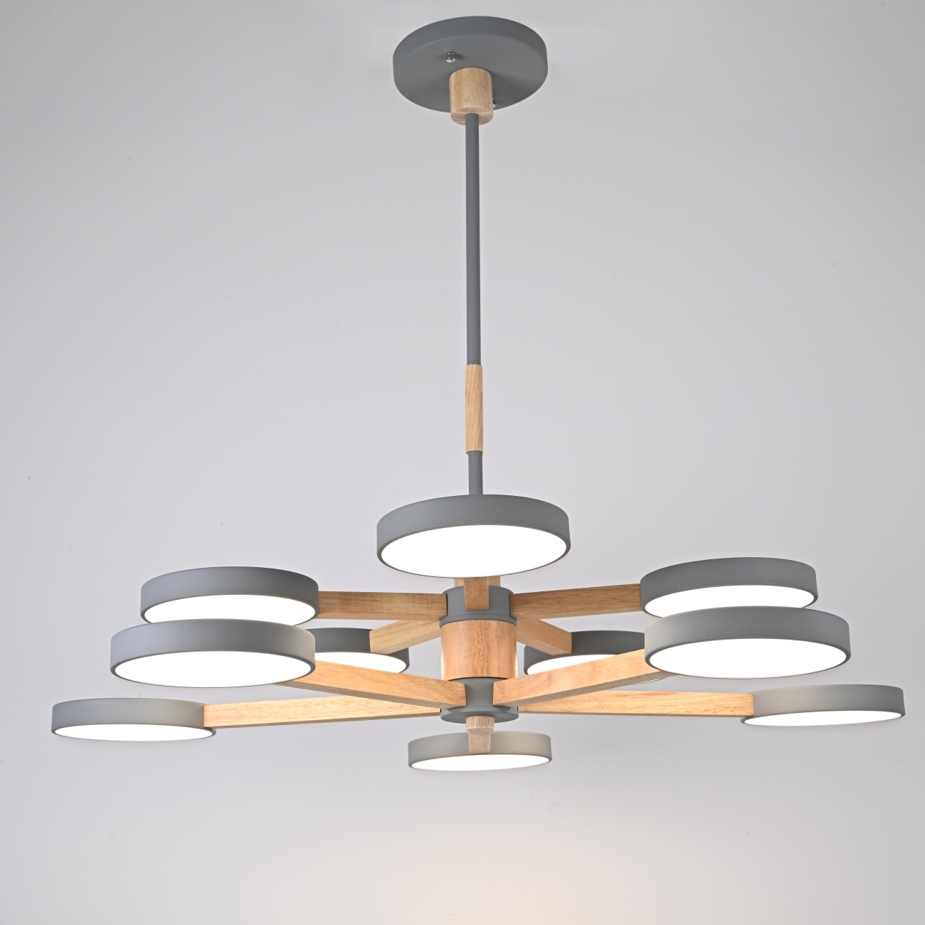 Потолочная люстра на штанге LED TURNA DBL L10 Gray ImperiumLoft Turna-Dbl01 (229088-26, Умный дом, WiFi, голосовое управление) — фото 7