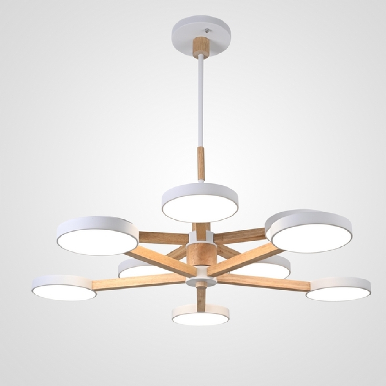 Потолочная люстра на штанге LED TURNA DBL L10 White ImperiumLoft Turna-Dbl01 (229079-26, Умный дом, WiFi, голосовое управление) — фото 1