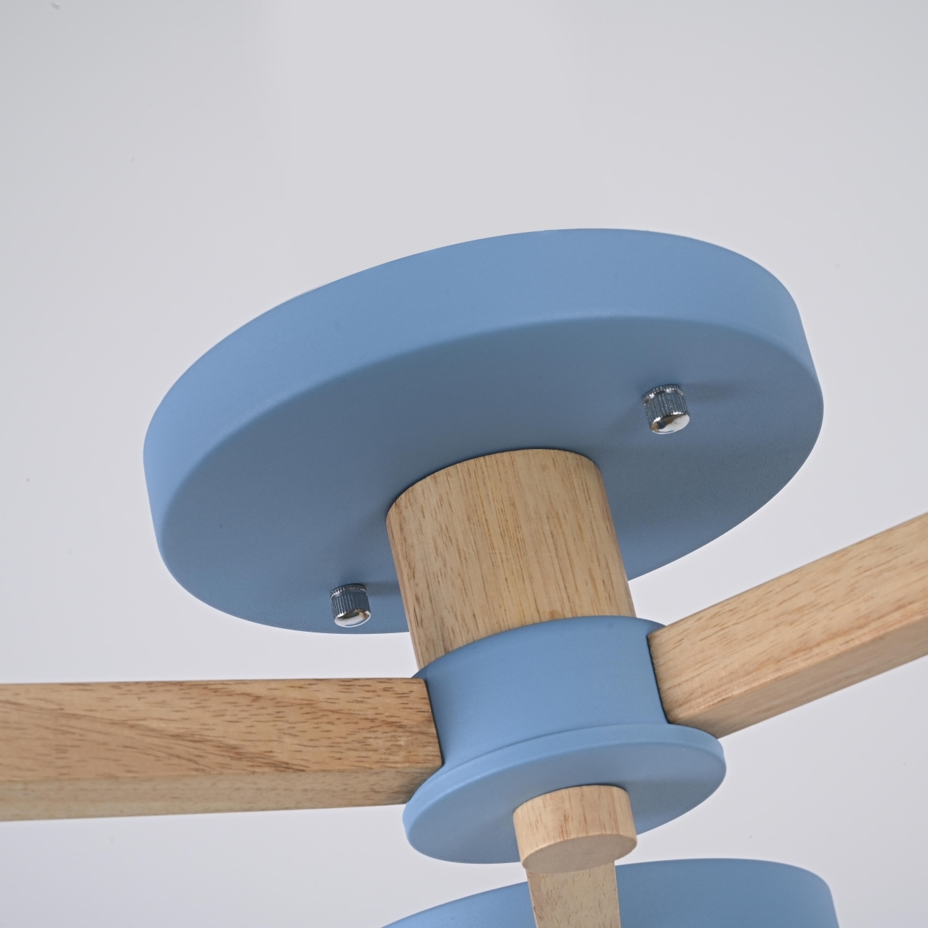 Люстра потолочная светодиодная с 3 лампочками LED на штанге с пультом Turna 3 Blue By ImperiumLoft Turna01 (Умный дом, Алиса) 178334-26 — фото 6