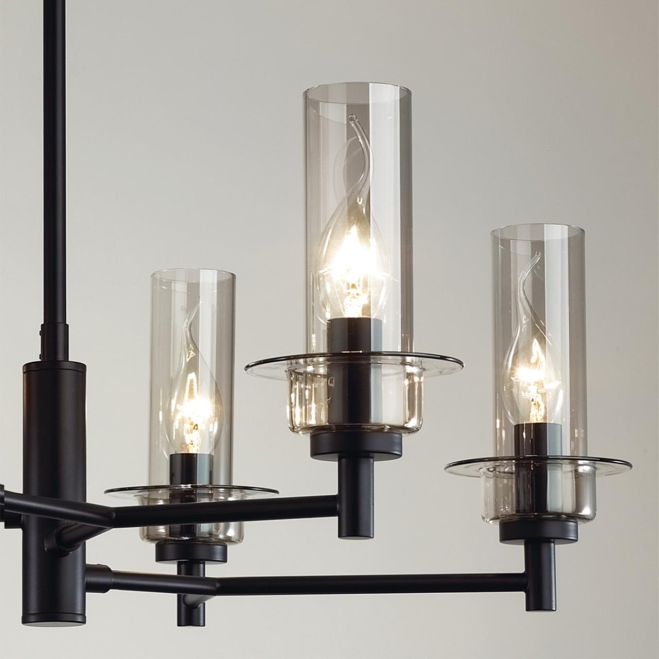 Потолочная люстра на штанге Lumion Madonna 6555/6C черный/дымчатый/металл/стекло E14 6*40W 220V — фото 5