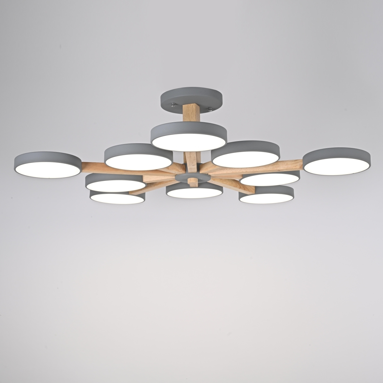 Потолочная люстра LED на штанге Turna L10 Grey By ImperiumLoft Turna-B01 (Умный дом, Алиса) 228858-26 — фото 6
