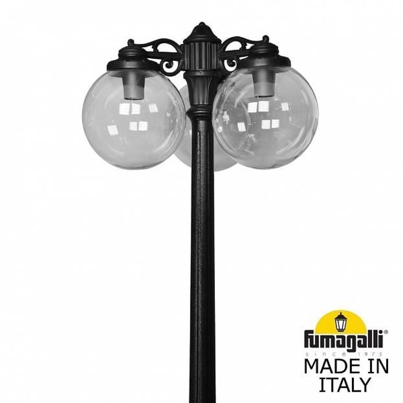 Наземный светильник IP55 уличный Fumagalli Ricu BISSO/G300 3L DN G30.157.S30.AZE27DN в форме шара — фото 2