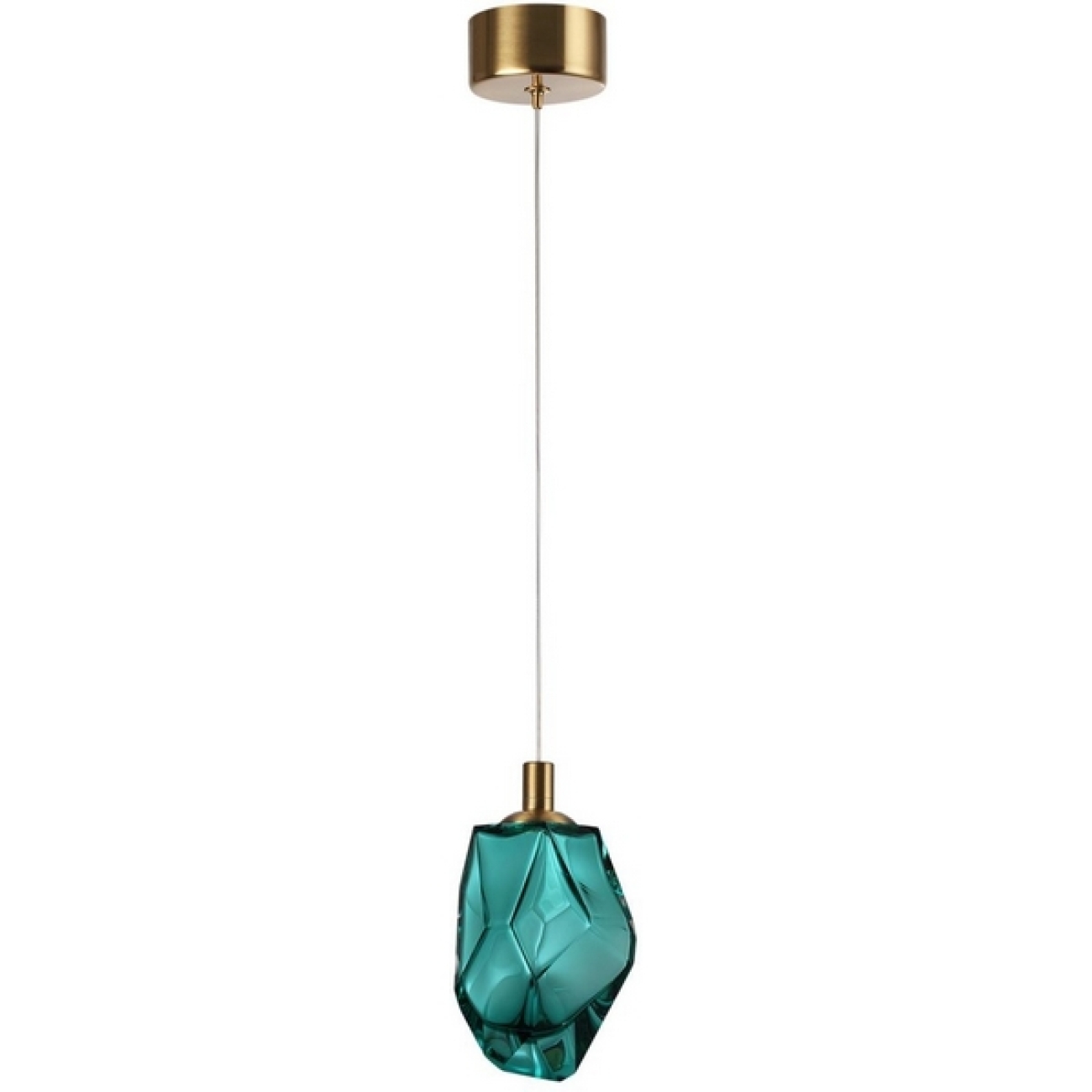 Подвесной светильник Odeon Light Gemme 7110/4LC зеленый/бирюз. стекло/металл IP20 LED 4W 300Лм 3000K 200° 220V — фото 1