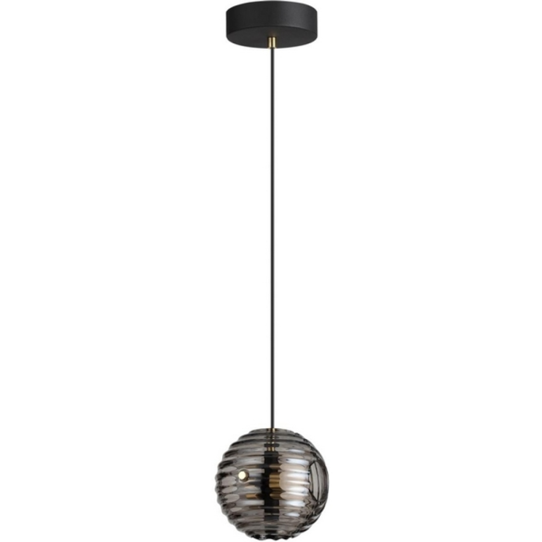 Подвесной светильник Odeon Light Troni 5041/12L черн./золото/дымчатый/металл/стекло LED 12W 4000К 1526Лм — фото 1