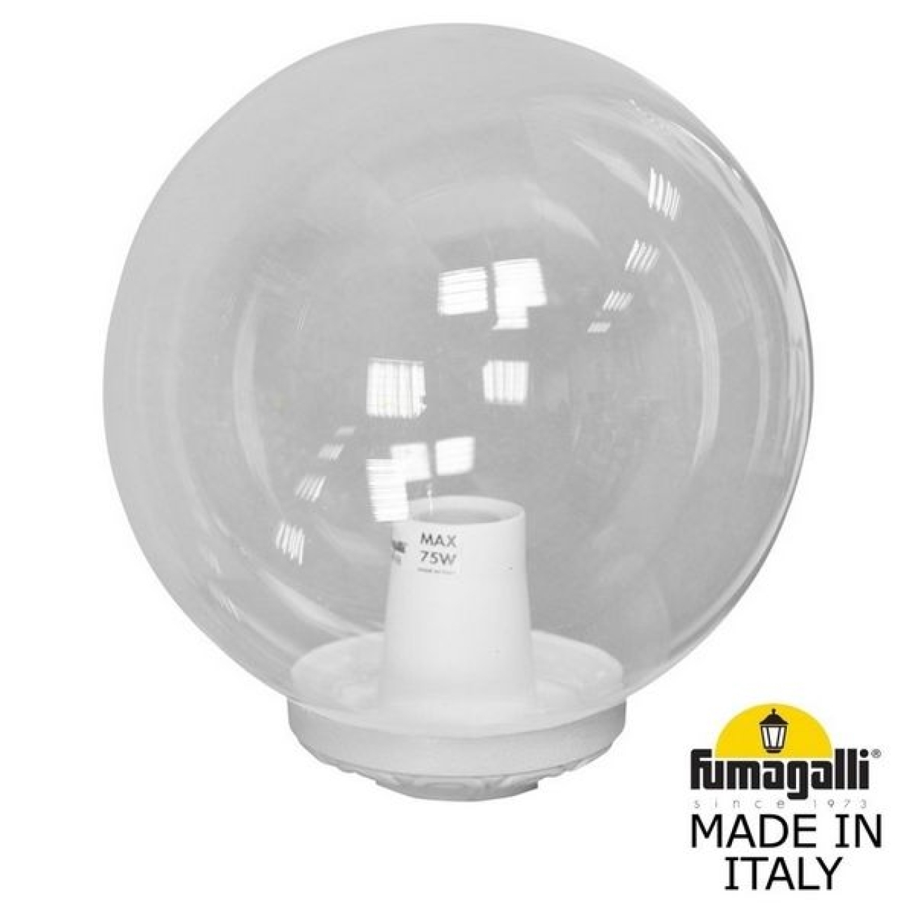 Наземный светильник IP55 на трубу Fumagalli Globe 300 Classic G30.B30.000.WXE27 в форме шара — фото 1