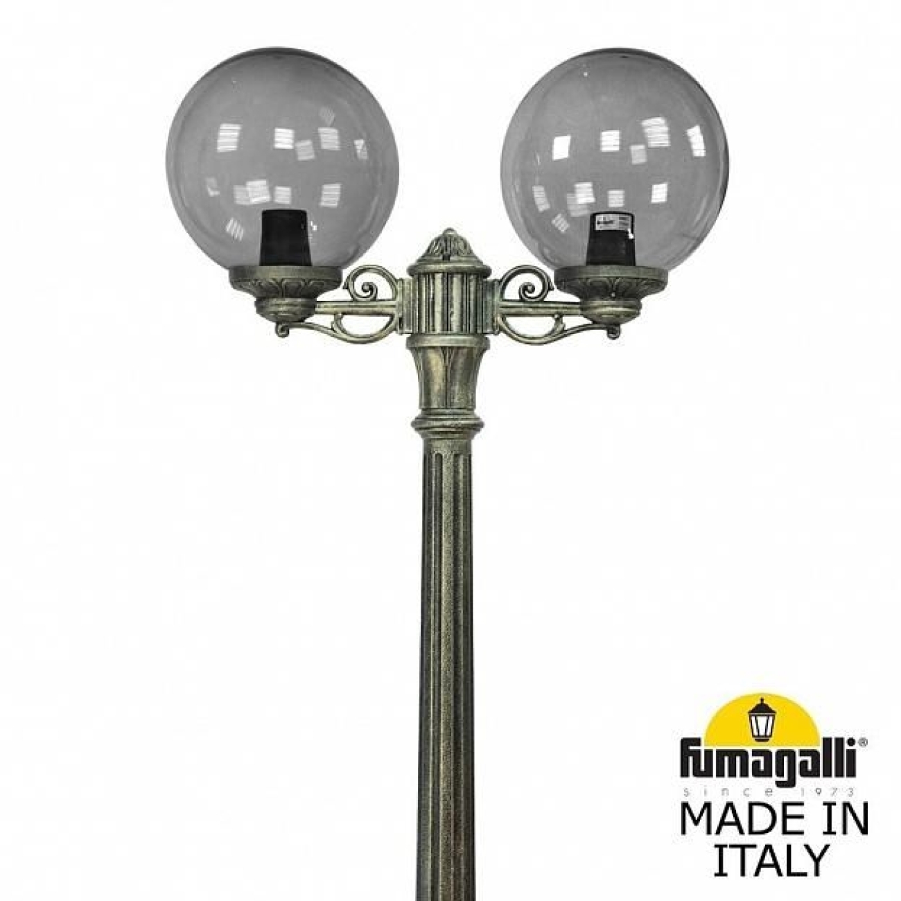 Наземный светильник IP55 уличный Fumagalli Artu BISSO/G300 2L G30.158.S20.BZE27 в форме шара — фото 2