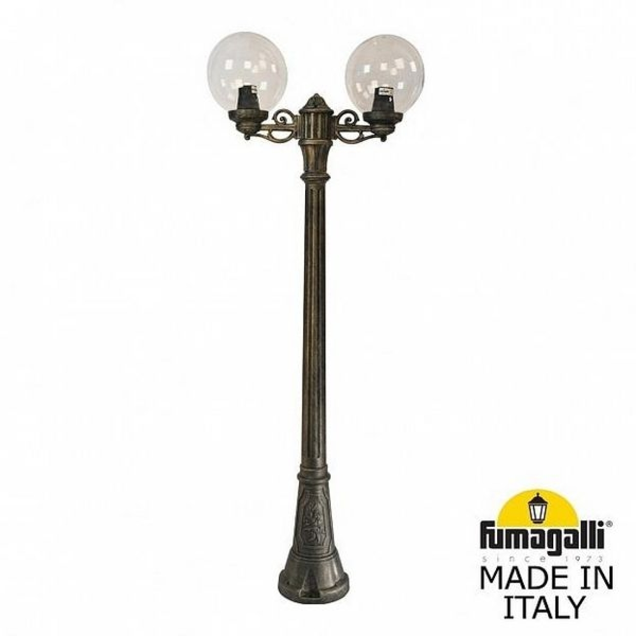 Наземный светильник IP55 уличный Fumagalli Artu BISSO/G250 2L. G25.158.S20.BXE27 в форме шара — фото 1
