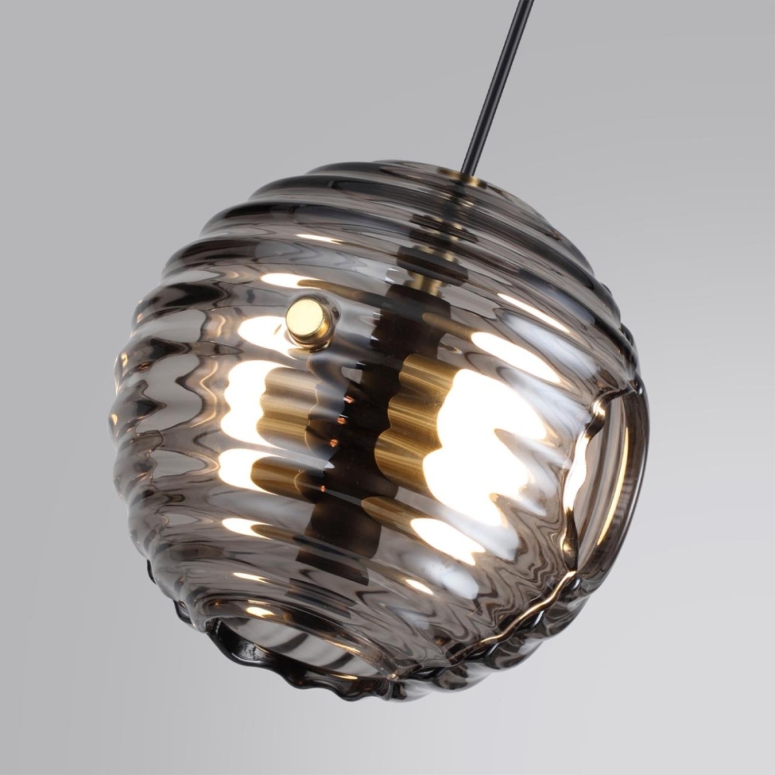 Подвесной светильник Odeon Light Troni 5041/12L черн./золото/дымчатый/металл/стекло LED 12W 4000К 1526Лм — фото 3