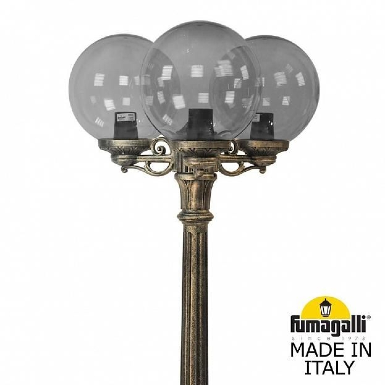 Наземный светильник IP55 уличный Fumagalli Artu BISSO/G300 3L G30.158.S30.BZE27 в форме шара — фото 2