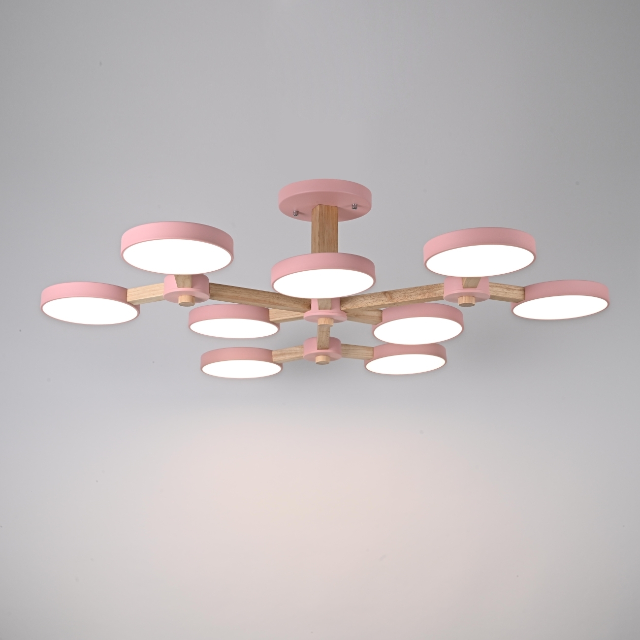 Потолочная люстра на штанге LED TURNA Розовый ImperiumLoft Turna-X01 (178303-26, Умный дом, WiFi, голосовое управление) — фото 7