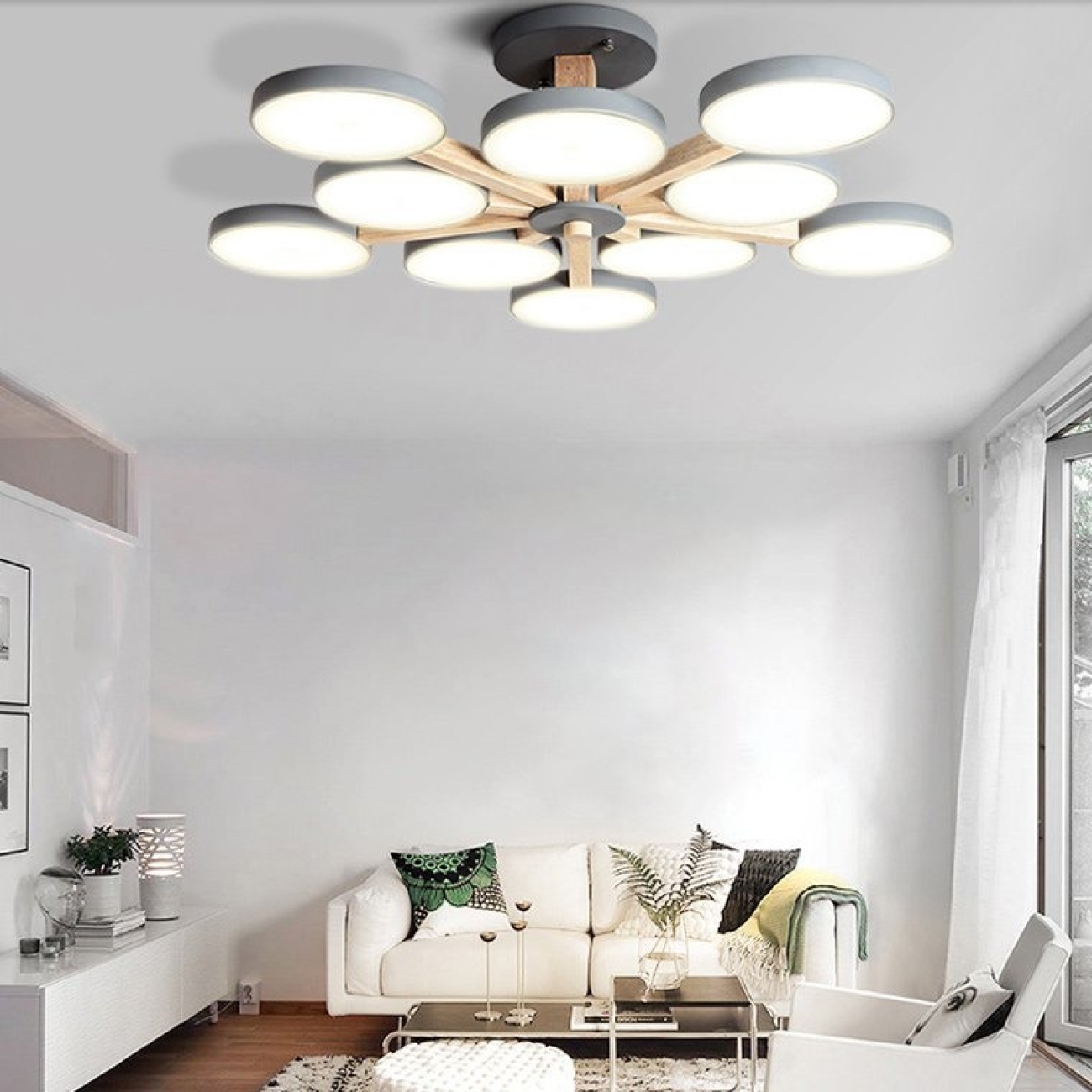 Потолочная люстра LED на штанге Turna L10 Grey By ImperiumLoft Turna-B01 (Умный дом, Алиса) 228858-26 — фото 9