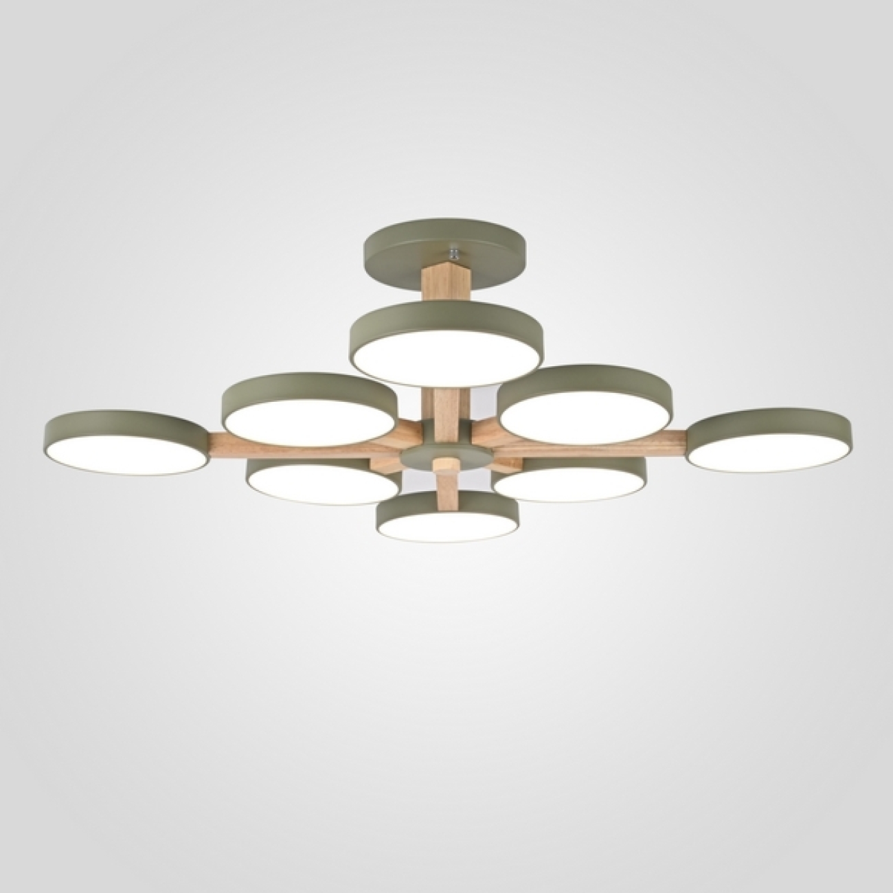 Потолочная люстра LED на штанге Turna L8 Khaki By ImperiumLoft Turna-B01 (Умный дом, Алиса) 228861-26 — фото 1