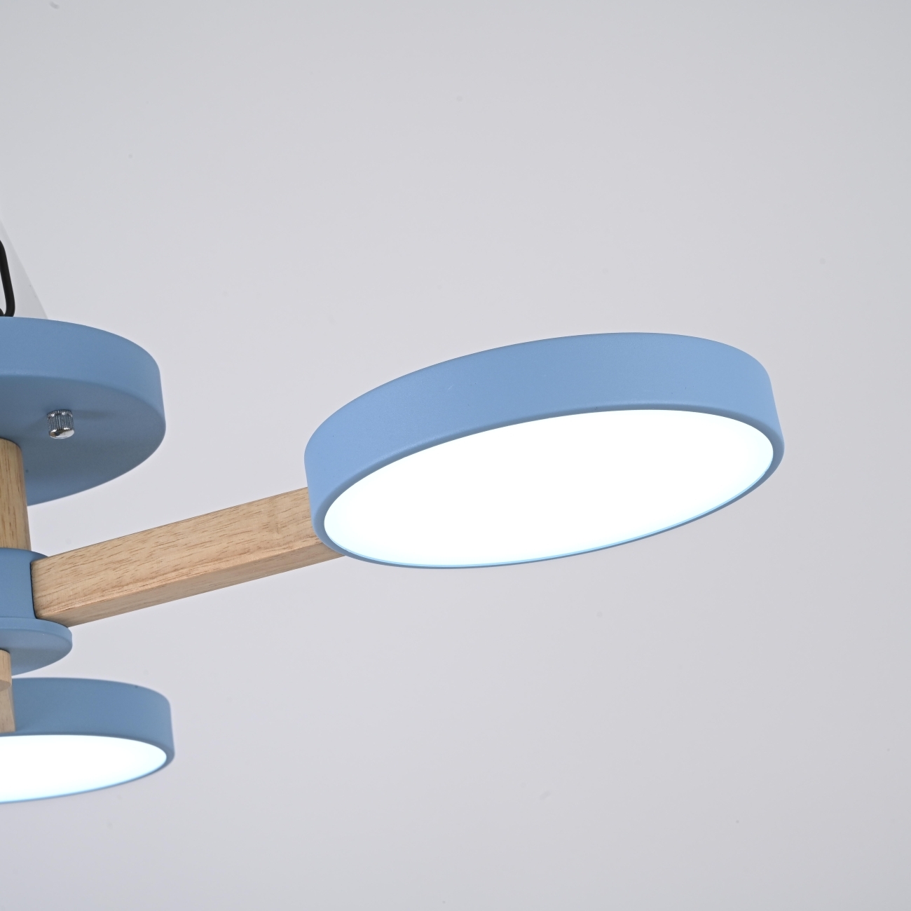 Люстра потолочная светодиодная с 3 лампочками LED на штанге с пультом Turna 3 Blue By ImperiumLoft Turna01 (Умный дом, Алиса) 178334-26 — фото 5