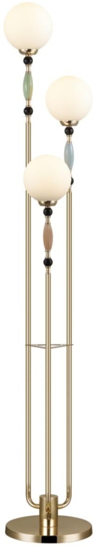 Торшер Odeon Light Palle 5405/3F золотой/корич./голубой/зеленый/белый матов./металл/керамика/стекло E14 3*40W — фото 2