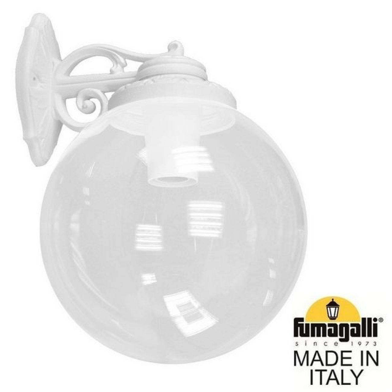 Настенный светильник уличный IP55 Fumagalli Bisso/G300. G30.131.000.WXE27DN в форме шара — фото 1