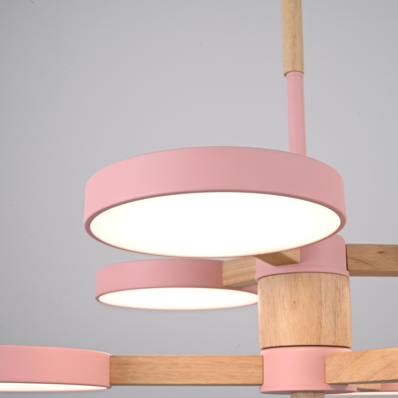 Потолочная люстра LED на штанге Turna Dbl L6 Pink By ImperiumLoft Turna-Dbl01 (Умный дом, Алиса) 229081-26 — фото 3