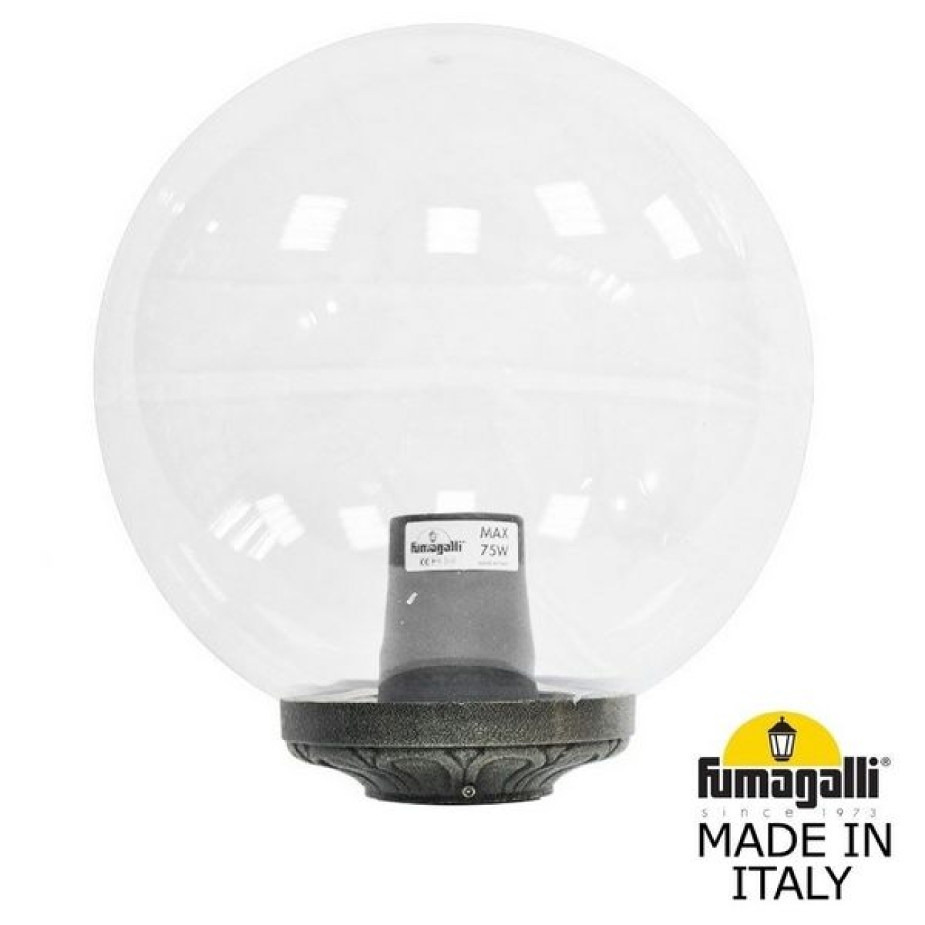 Наземный светильник IP55 на трубу Fumagalli Globe 300 Classic G30.B30.000.BXE27 в форме шара — фото 1