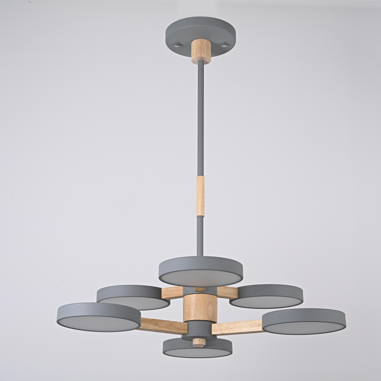 Потолочная люстра LED на штанге Turna Dbl L6 Gray By ImperiumLoft Turna-Dbl01 (Умный дом, Алиса) 229087-26 — фото 9