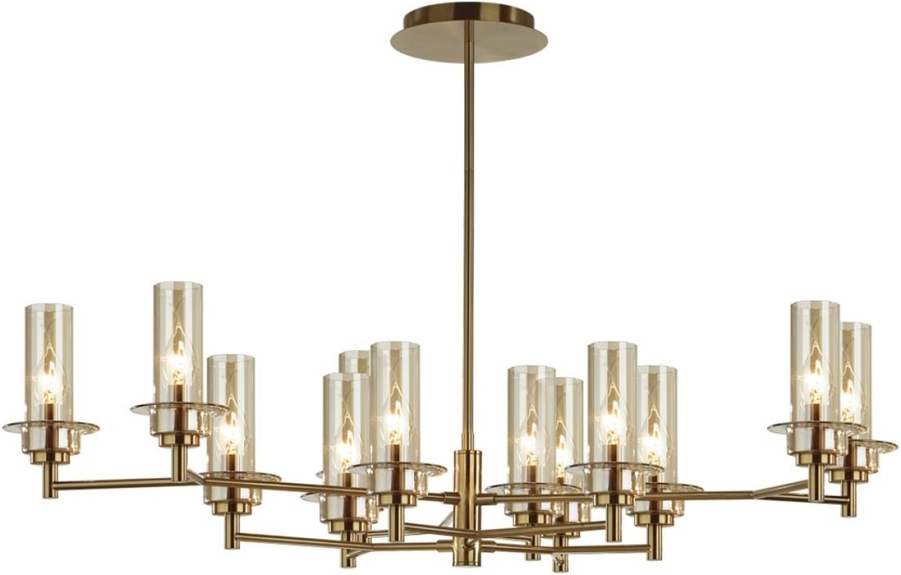 Потолочная люстра на штанге Lumion Madonna 6554/12C бронза/коньячный/металл/стекло E14 12*40W 220V — фото 4