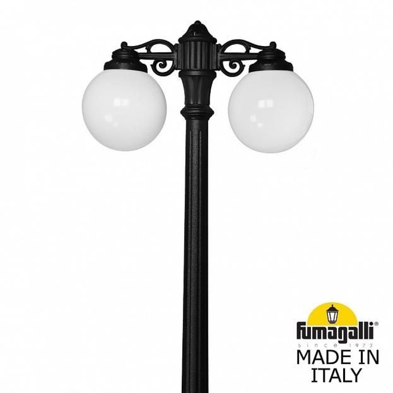 Наземный светильник IP55 уличный Fumagalli Ricu BISSO/G250 2L DN. G25.157.S20.AYE27DN в форме шара — фото 2