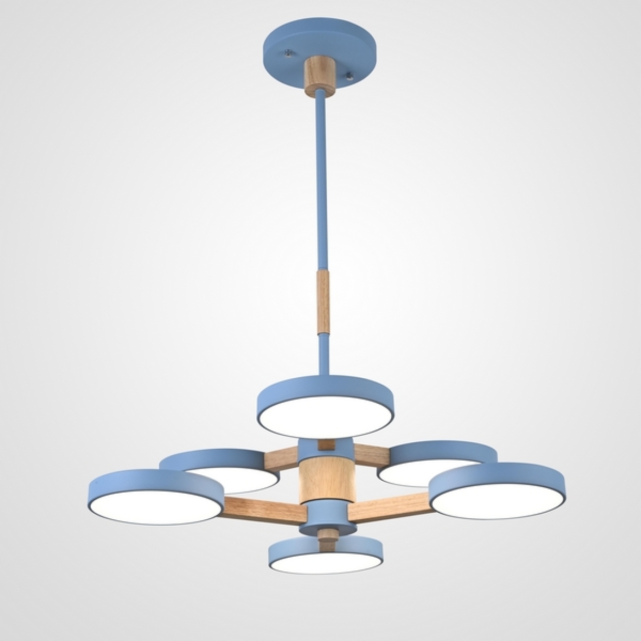 Потолочная люстра LED на штанге Turna Dbl L6 Blue By ImperiumLoft Turna-Dbl01 (Умный дом, Алиса) 229090-26 — фото 1