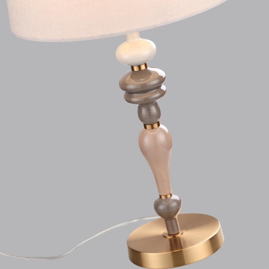 Настольная лампа Odeon Light Homi 5040/1T античн.бронза/беж.абажур/металл/керамика E27 1*60W — фото 3