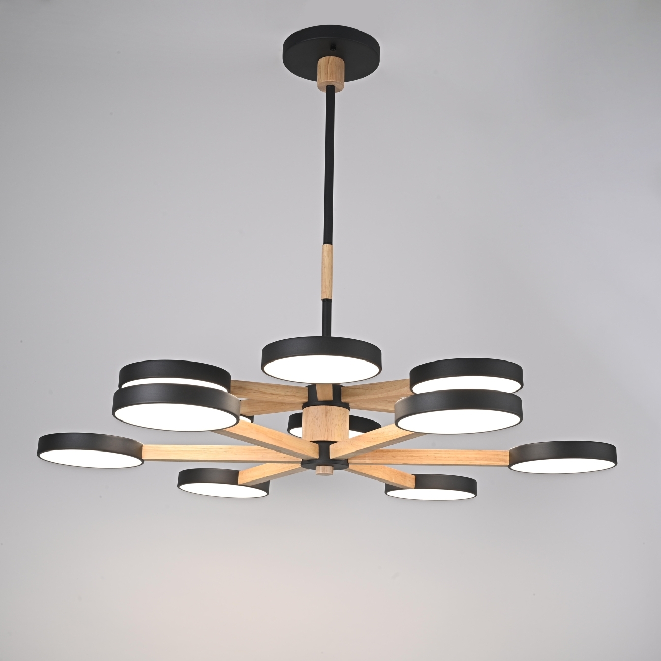 Потолочная люстра LED на штанге Turna Dbl L12 Black By ImperiumLoft Turna-Dbl01 (Умный дом, Алиса) 229086-26 — фото 8
