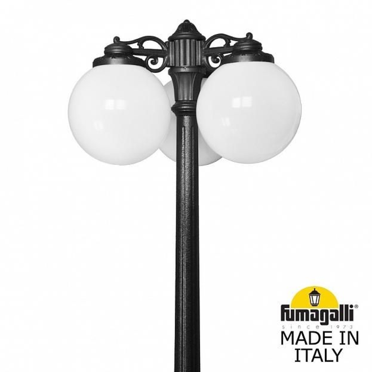 Наземный светильник IP55 уличный Fumagalli Ricu BISSO/G300 3L DN G30.157.S30.AYE27DN в форме шара — фото 2