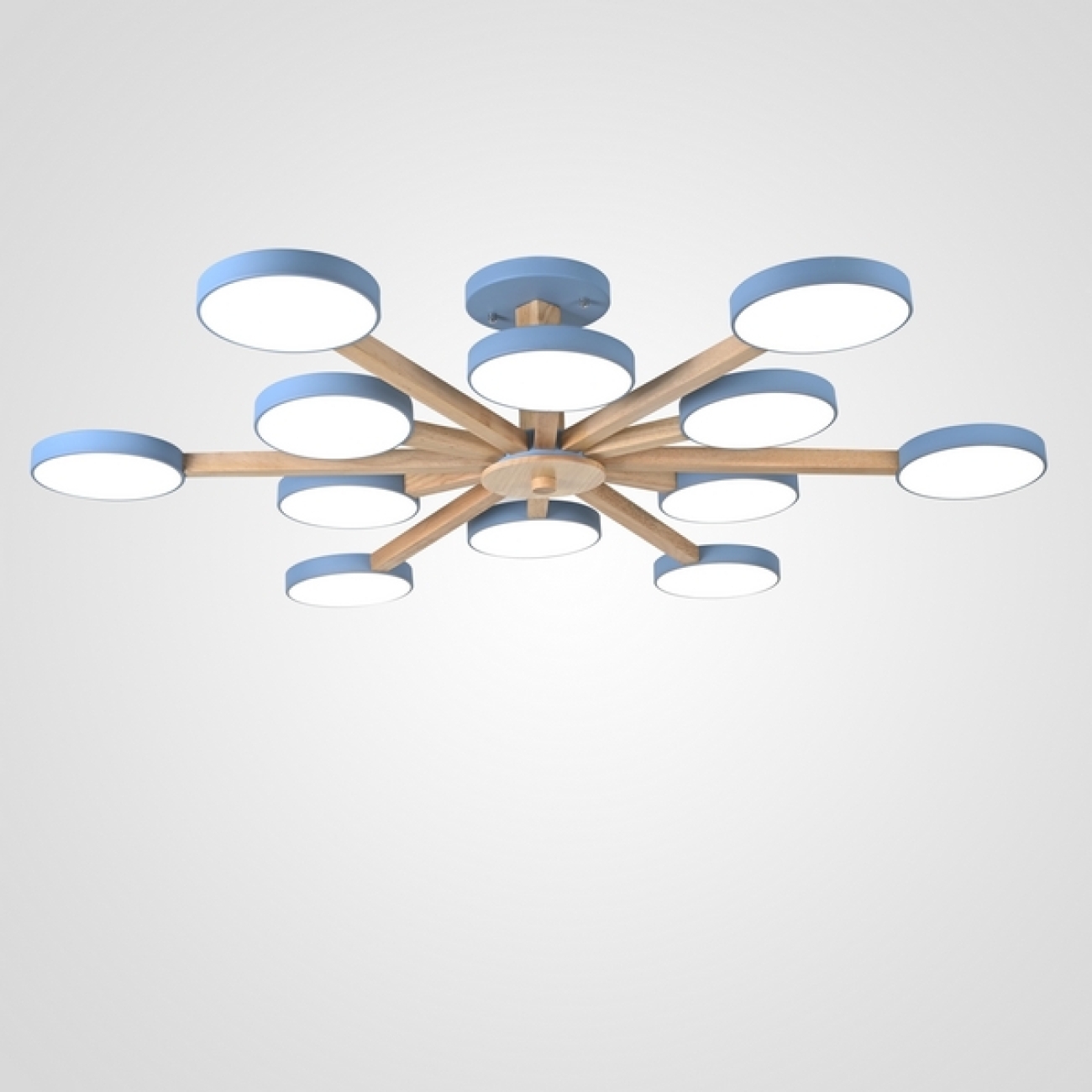 Потолочная люстра LED на штанге Turna L12 Blue By ImperiumLoft Turna-B01 (Умный дом, Алиса) 228855-26 — фото 1