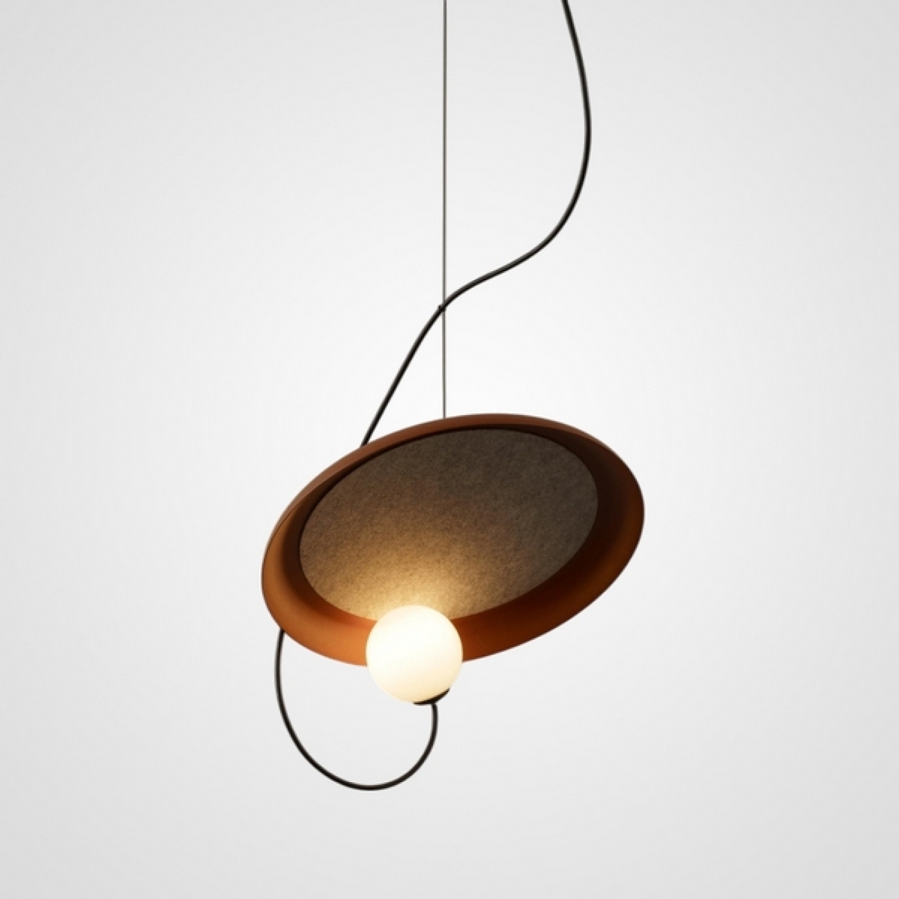 Подвесной светильник Margott D25 Orange By ImperiumLoft Margott01 213906-23 в форме шара — фото 1