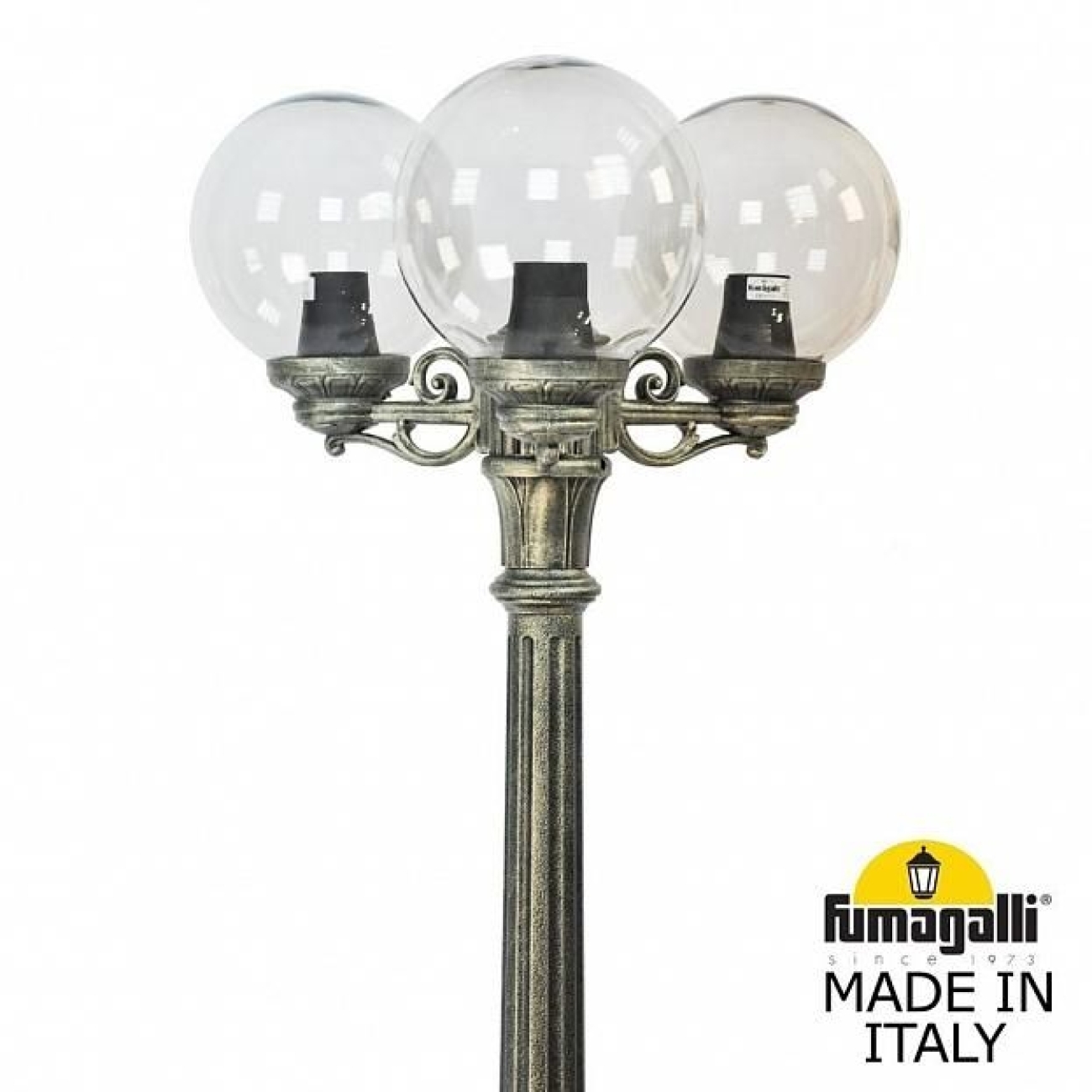 Наземный светильник IP55 уличный Fumagalli Artu BISSO/G250 3L. G25.158.S30.BZE27 в форме шара — фото 2