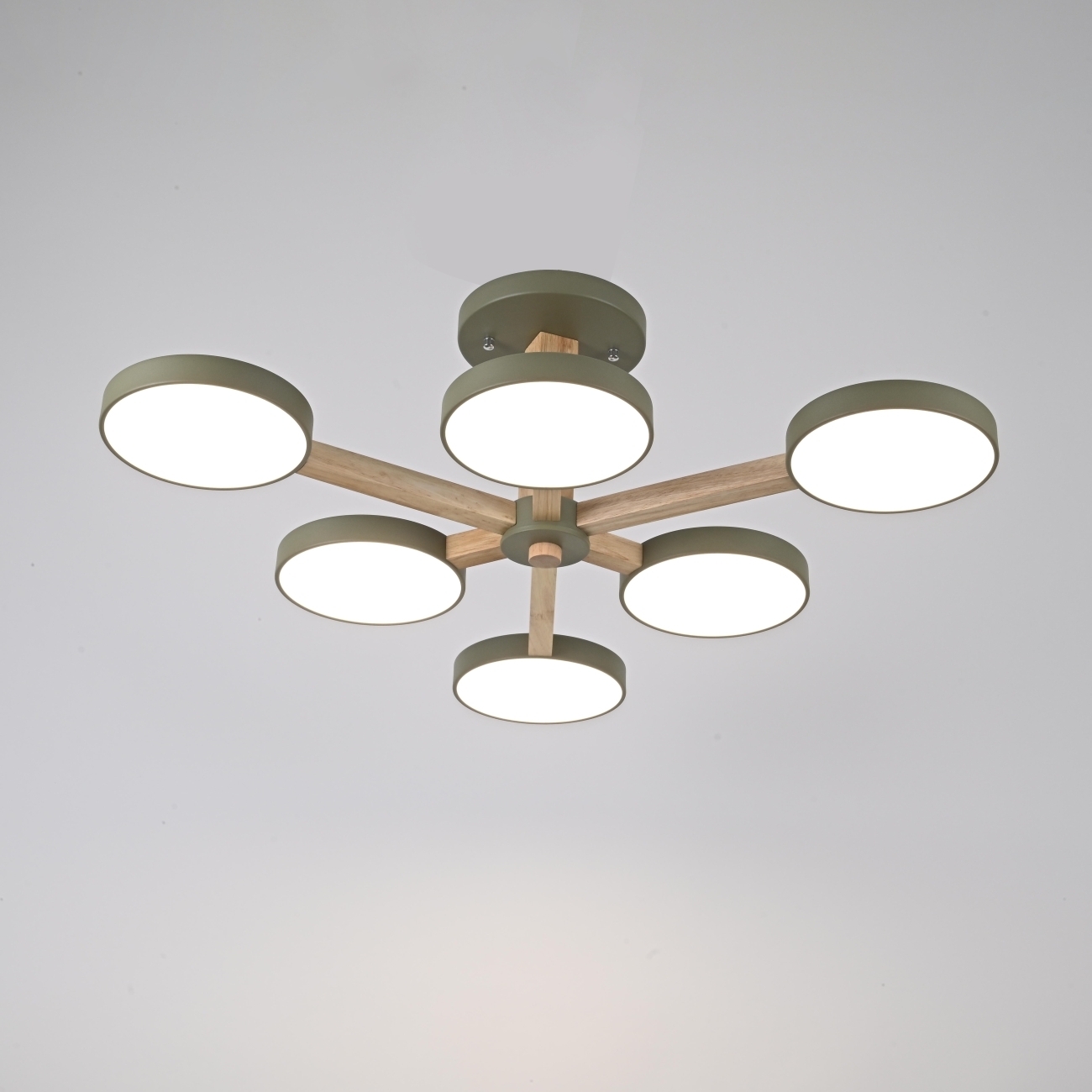 Потолочная люстра LED на штанге Turna L6 Khaki By ImperiumLoft Turna-B01 (Умный дом, Алиса) 228860-26 — фото 9