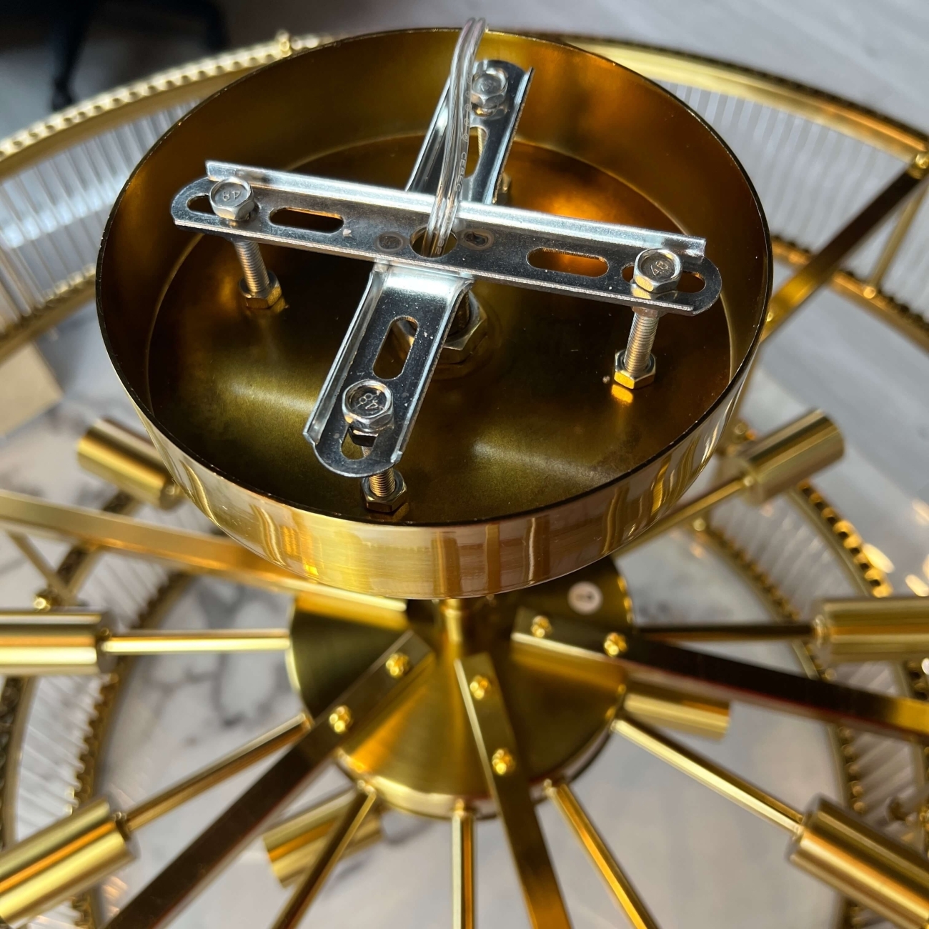 Потолочная люстра на штанге Rh Marais Round Chandelier D120 By ImperiumLoft 40,2668 228943-22 — фото 3