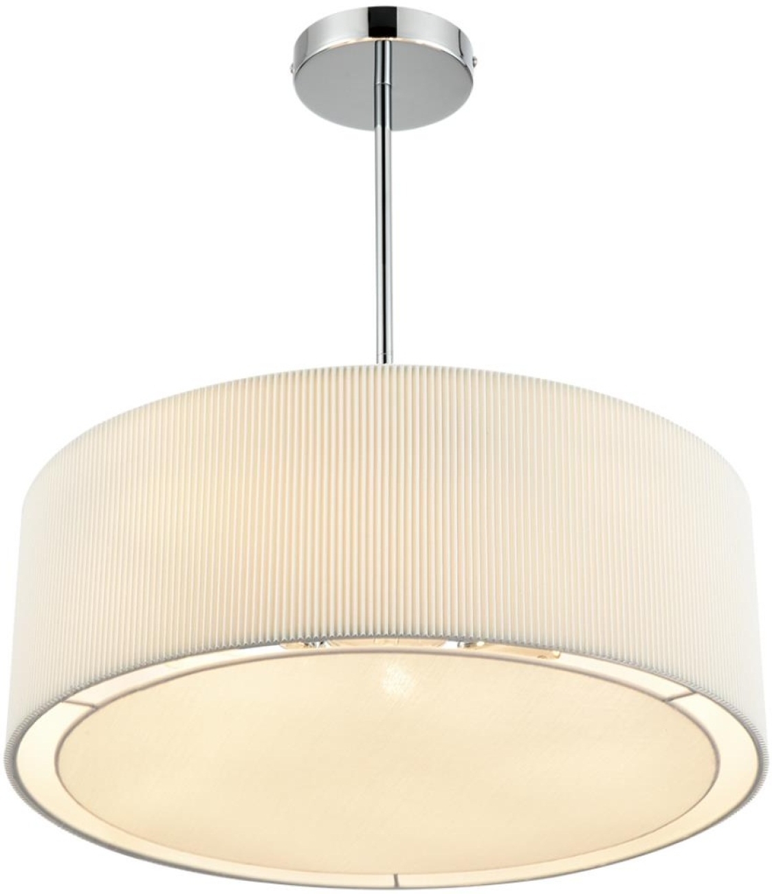 Потолочная люстра на штанге Lumion Zigrisa 8110/5 хром/белый, металл/текстиль E14 5*40W 220V — фото 3