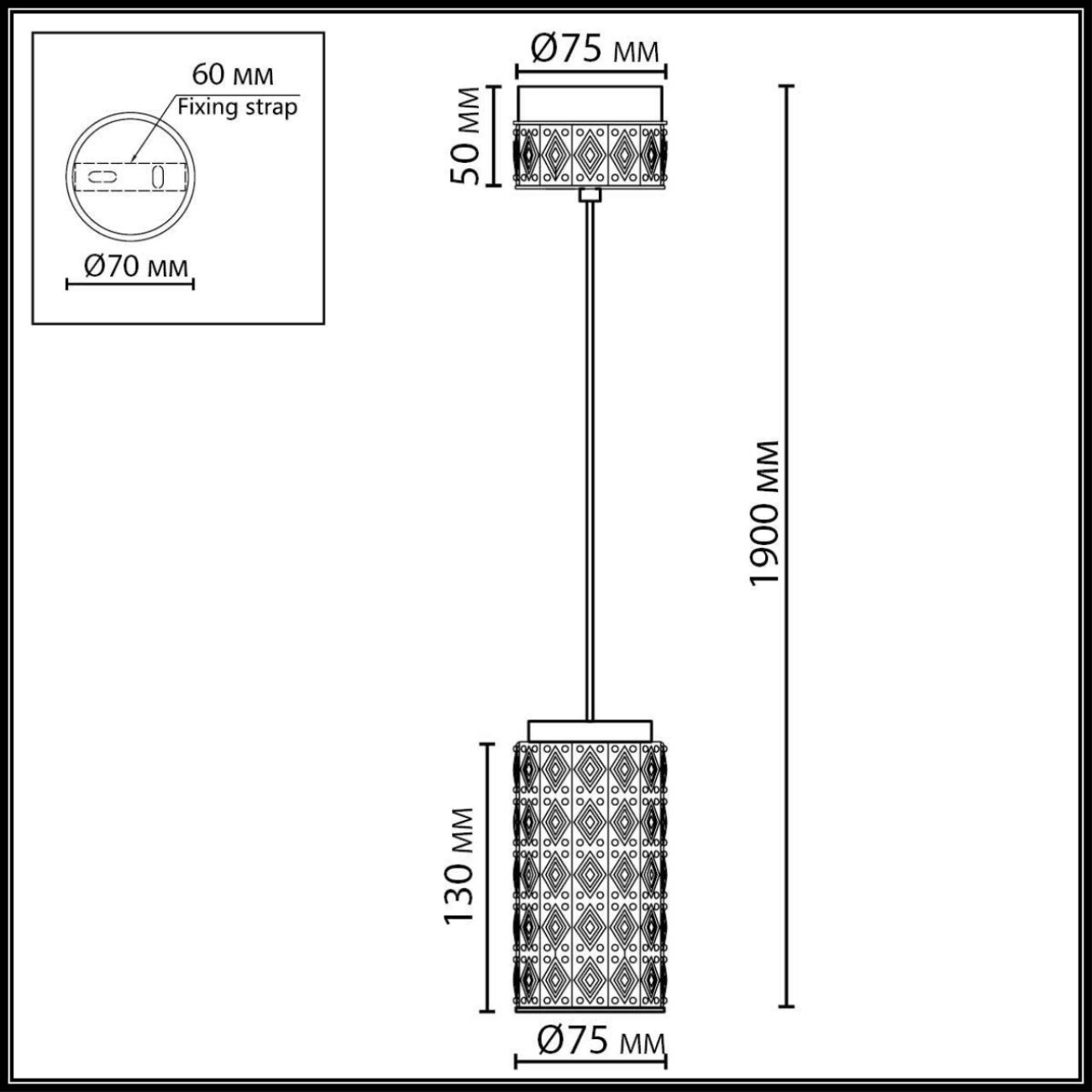 Подвесной светильник светодиодный Odeon Light Lulu 5452/5L светлая бронза/зеленый/металл/керамика/акрил LED 5W 3000K — фото 2