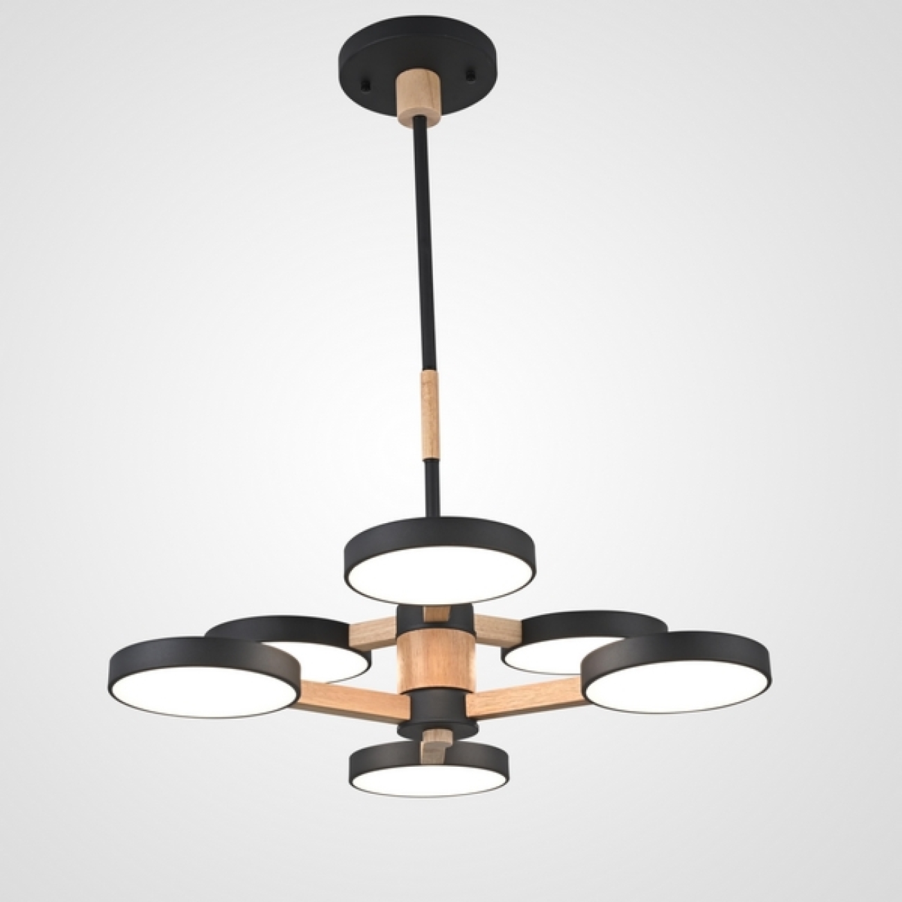 Потолочная люстра LED на штанге Turna Dbl L6 Black By ImperiumLoft Turna-Dbl01 (Умный дом, Алиса) 229084-26 — фото 1