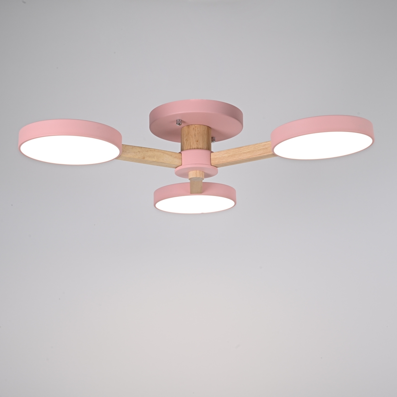 Потолочная люстра LED на штанге с пультом Turna 3 Pink By ImperiumLoft Turna01 (Умный дом, Алиса) 178333-26 — фото 3