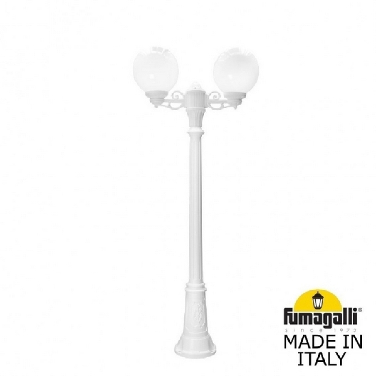 Наземный светильник IP55 уличный Fumagalli Artu BISSO/G250 2L. G25.158.S20.WYE27 в форме шара — фото 1