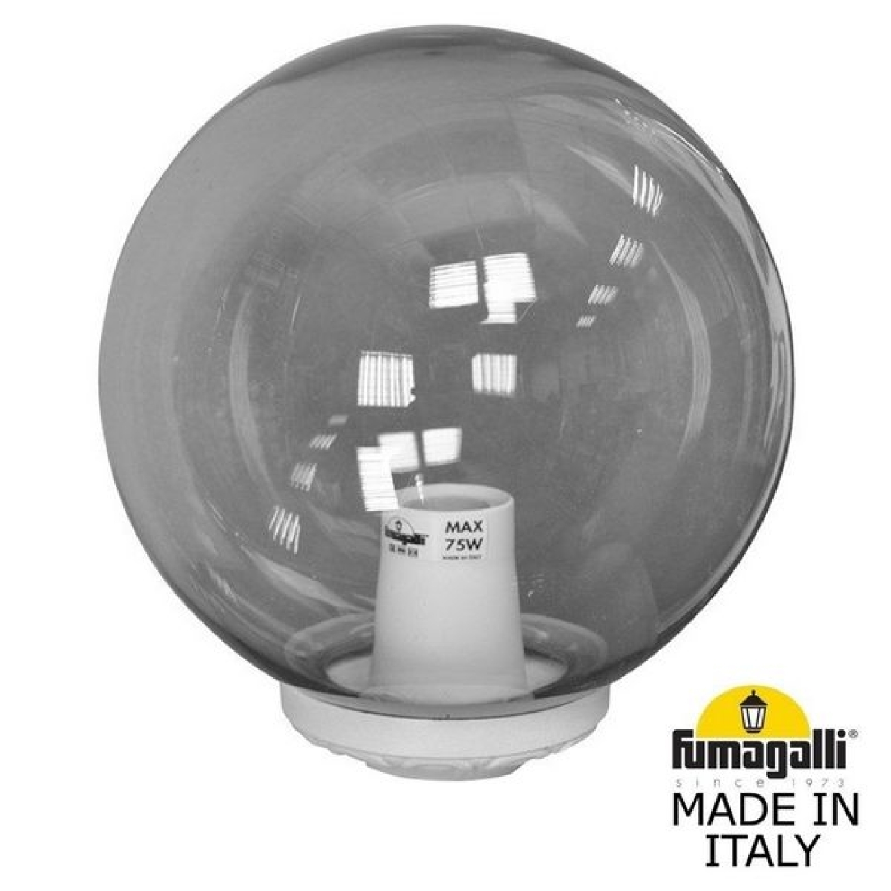 Наземный светильник IP55 на трубу Fumagalli Globe 300 Classic G30.B30.000.WZE27 в форме шара — фото 1