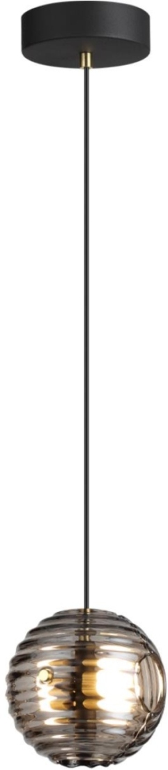 Подвесной светильник Odeon Light Troni 5041/12L черн./золото/дымчатый/металл/стекло LED 12W 4000К 1526Лм — фото 2