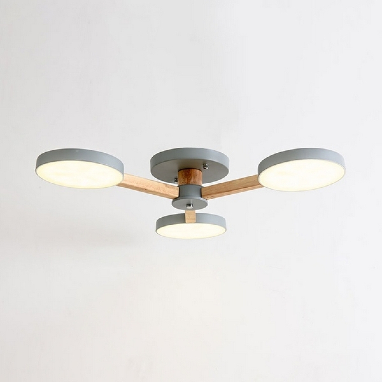 Люстра потолочная светодиодная с 3 лампочками LED на штанге Turna 3 Gray By ImperiumLoft Turna01 (Умный дом, Алиса) 178332-26