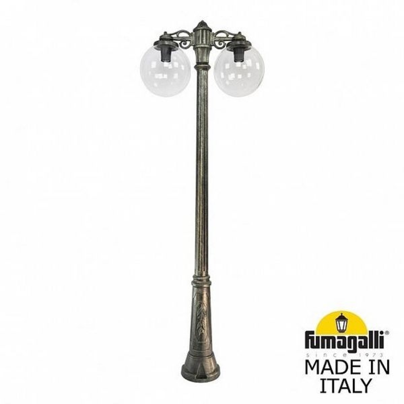 Наземный светильник IP55 уличный Fumagalli Ricu BISSO/G300 2L DN G30.157.S20.BXE27DN в форме шара — фото 1