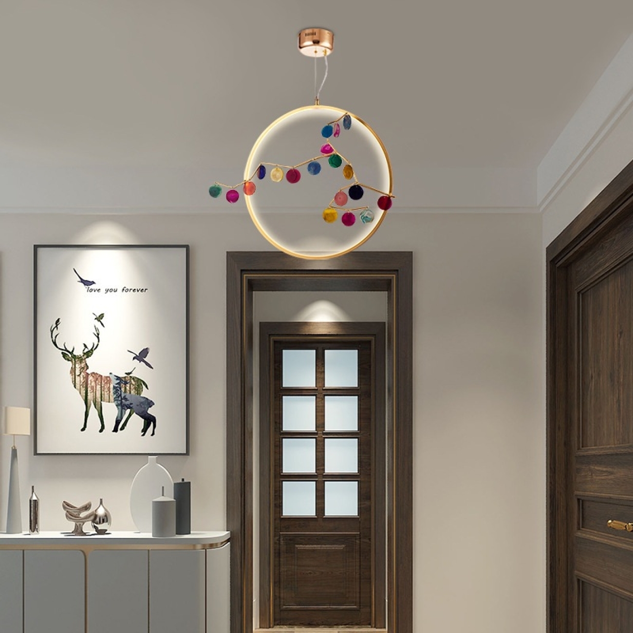 Подвесной светильник LED Agate 10 Multicolour D60 By ImperiumLoft Agate-1001 189670-23 кольцо — фото 6