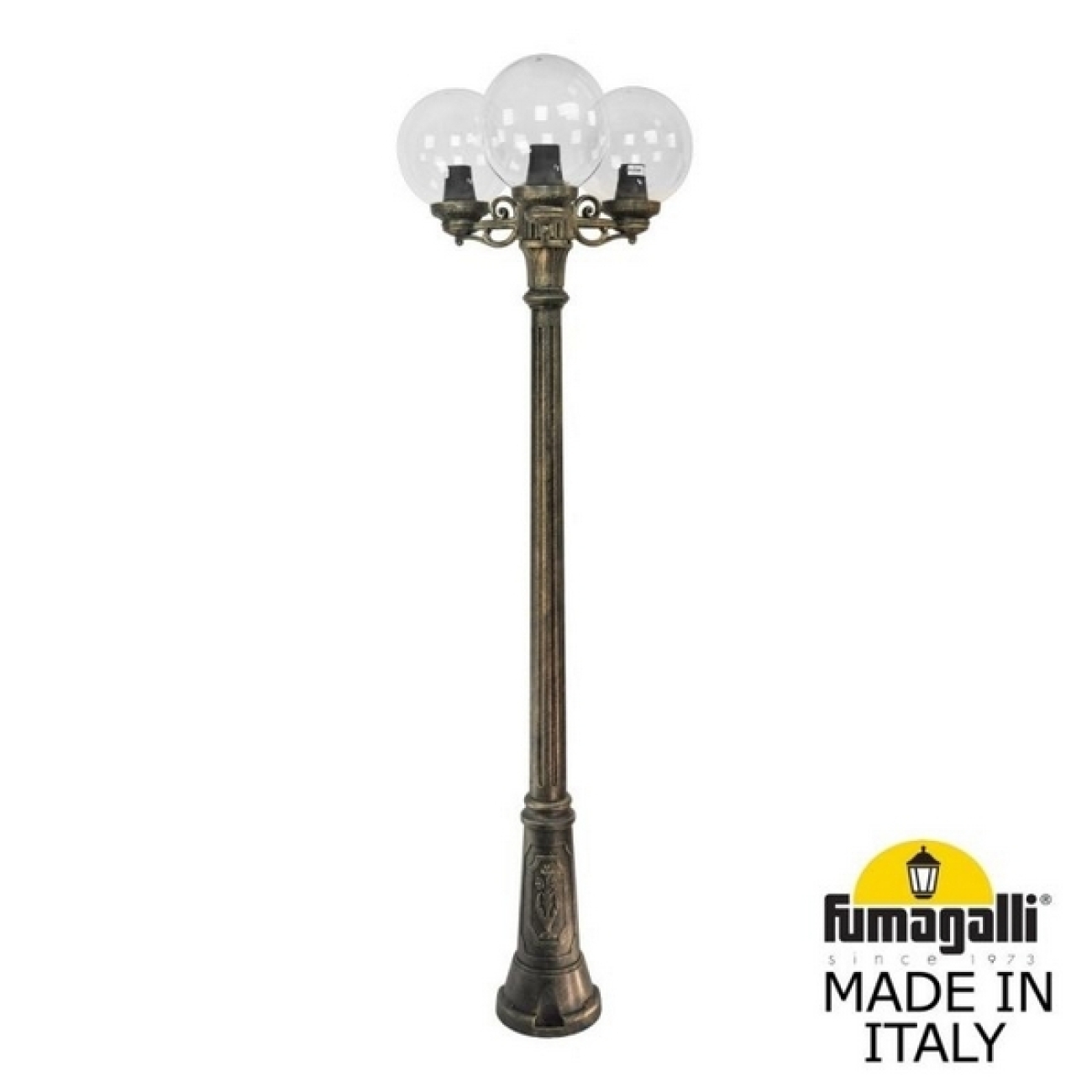 Наземный светильник IP55 уличный Fumagalli Gigi BISSO/G250 3L. G25.156.S30.BXE27 в форме шара — фото 1