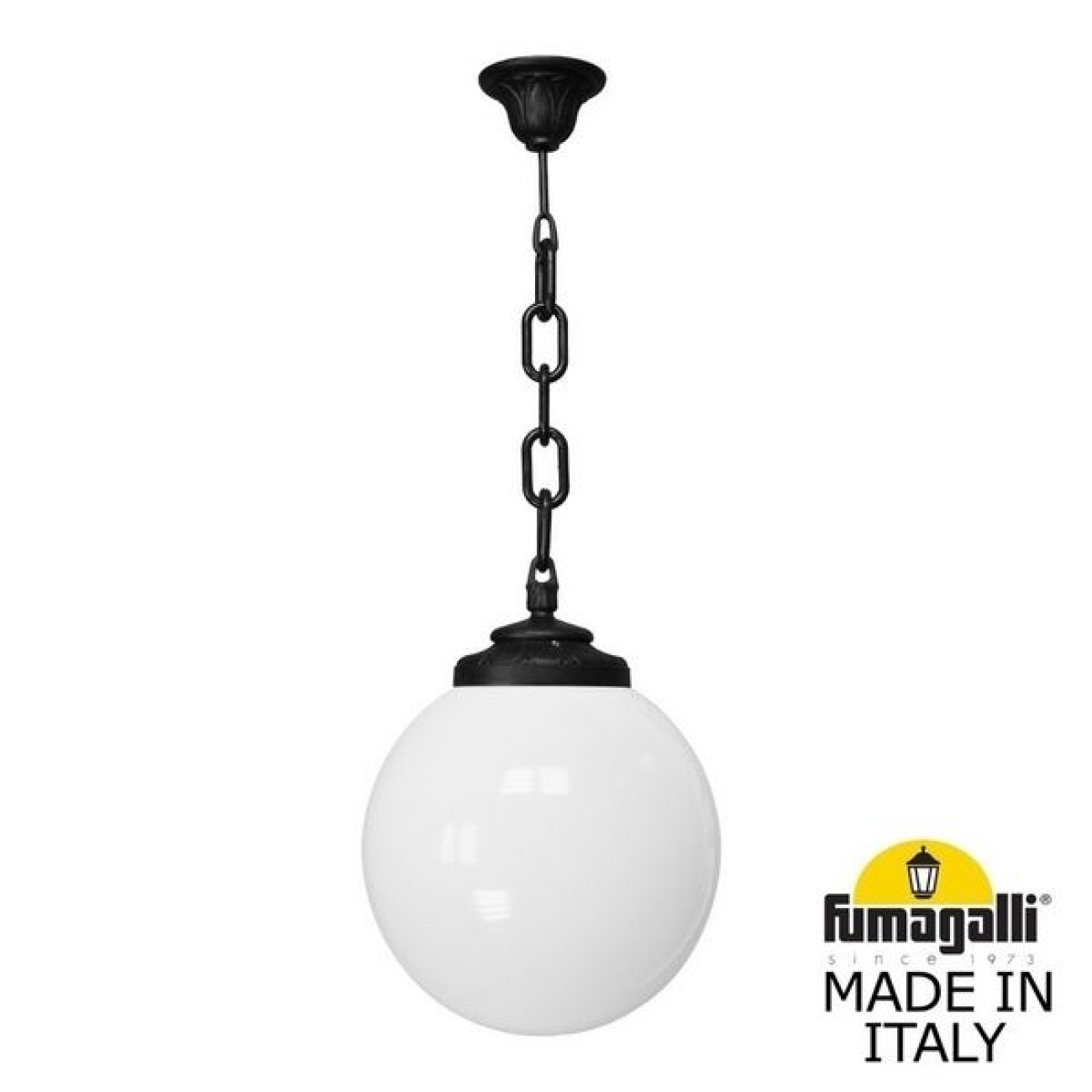 Уличный подвесной светильник IP55 Fumagalli Globe 300 G30.120.000.AYE27 в форме шара — фото 1