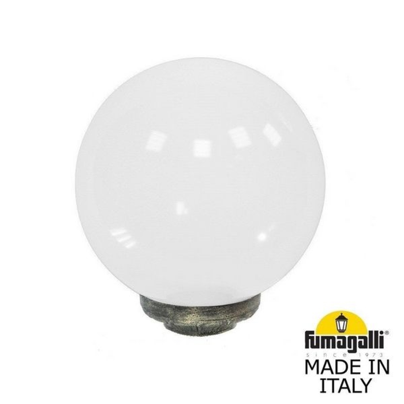 Наземный светильник IP55 на трубу Fumagalli Globe 250 Classic G25.B25.000.BYE27 в форме шара — фото 1
