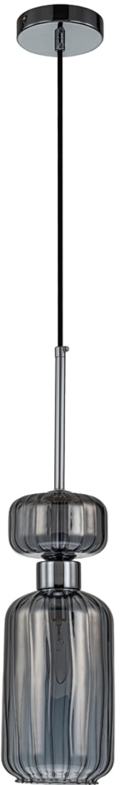Подвесной светильник Escada Gloss 1141/1S Chrome/Smoke 1x60Вт E14, металл/стекло, хром/дымчатый — фото 2